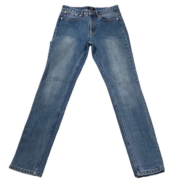 A.P.C. Droit High Rise Medium Wash Skinny Jeans Size 29 - Picture 2 of 9